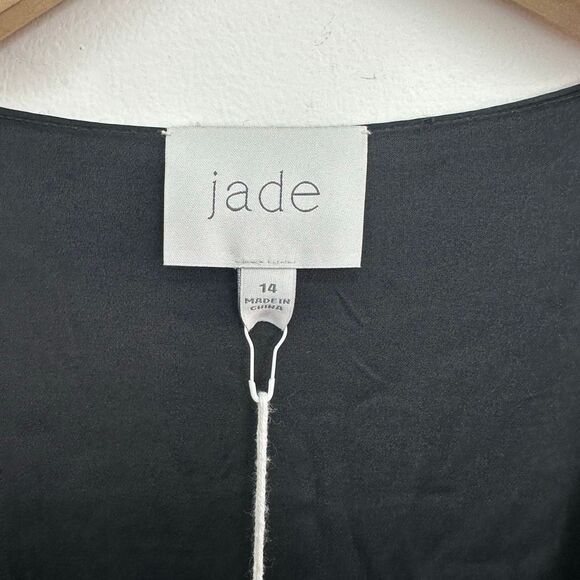 Johnny Was Jade Women’s Black Jacquard Velvet Burnout Silk Blend Wynnter Midi Dr - Picture 5 of 15